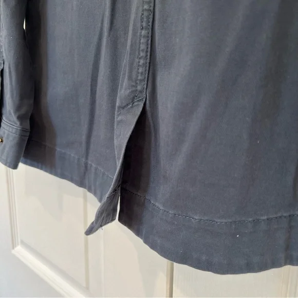 L.L. Bean Classic Utility Jacket Navy Blue Zip Snap Womens Small Barn Chore Work - Picture 5 of 8